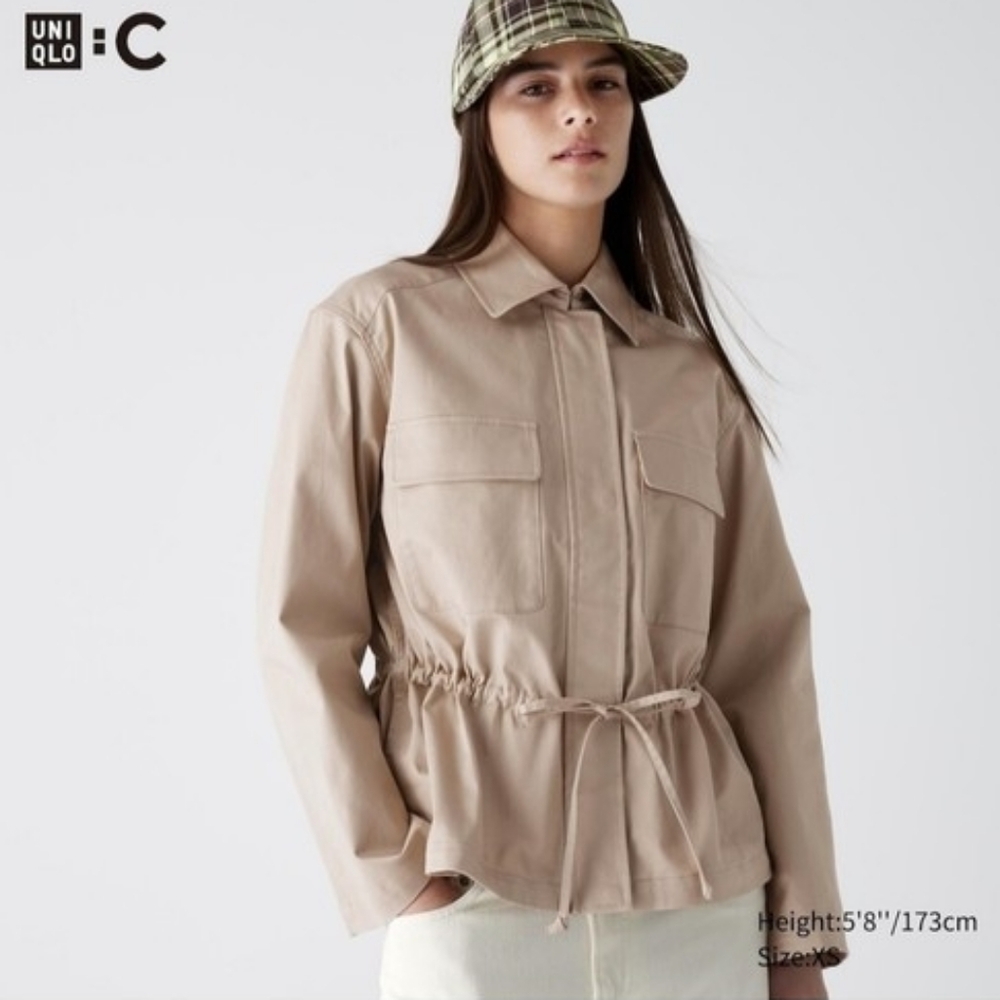 Uniqlo Women's Cotton Blend Drawstring Jacket